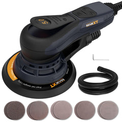 Electric 5mm Random Orbital Sander Brushless 350W 3A Multi-function Variable Speed Electric Corded Orbital Sanders Machine With 10 Sanding Paper For Woodworking R7303-5.0mmOrbit