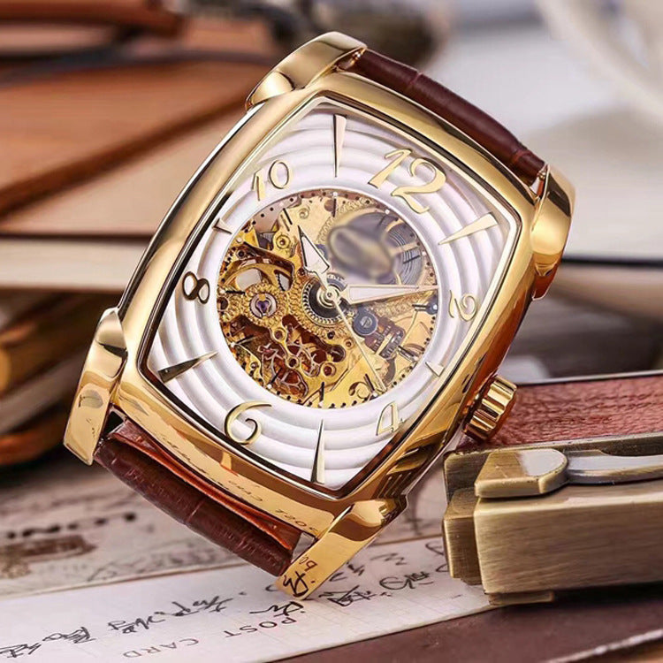 Mechanical Movement Engraved Men's Watch