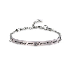 Customizable Always My Sister Forever My Friend Bracelet
