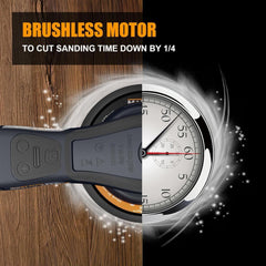 Electric 5mm Random Orbital Sander Brushless 350W 3A Multi-function Variable Speed Electric Corded Orbital Sanders Machine With 10 Sanding Paper For Woodworking R7303-5.0mmOrbit