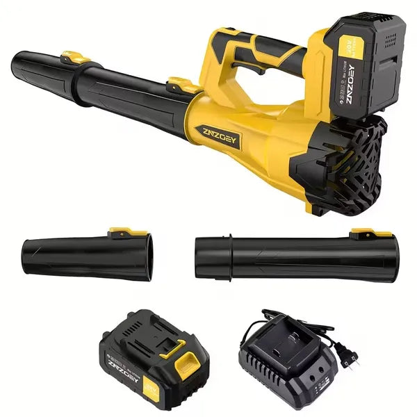 High-Power Cordless Leaf Blower With 4.0Ah Battery – 580CFM & 160MPH, 6-Speed Adjustable, Lightweight Ergonomic Design With Extended Nozzle For Lawn Care, Yard Cleaning, Snow & Pet Hair Removal