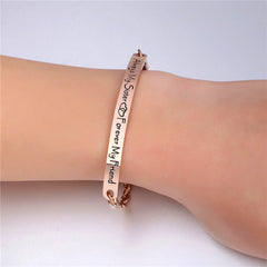 Customizable Always My Sister Forever My Friend Bracelet