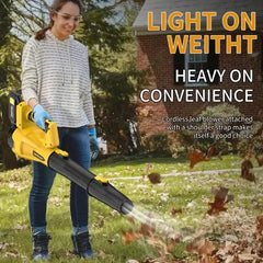 High-Power Cordless Leaf Blower With 4.0Ah Battery – 580CFM & 160MPH, 6-Speed Adjustable, Lightweight Ergonomic Design With Extended Nozzle For Lawn Care, Yard Cleaning, Snow & Pet Hair Removal