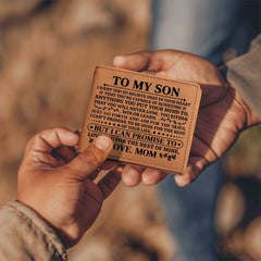 To My Son The Promise Genuine Leather Wallet | High School Graduation Gift