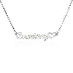 Classic Heart Style Name Necklace | Personalized Graduation Gift for Her