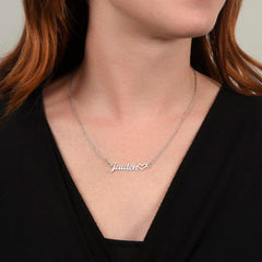 Classic Heart Style Name Necklace | Personalized Graduation Gift for Her