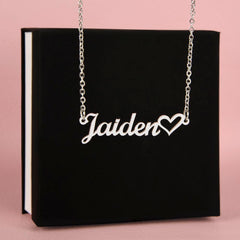 Classic Heart Style Name Necklace | Personalized Graduation Gift for Her