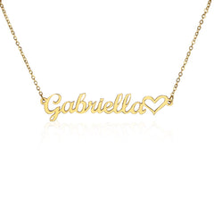 Classic Heart Style Name Necklace | Personalized Graduation Gift for Her
