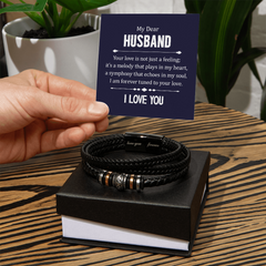 The Structural Bond — Braided Leather Bracelet with Magnetic Clasp