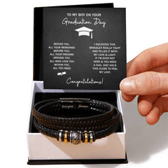 To My Boy Graduation Dreams Personalized Bracelet | Meaningful Gift for Him