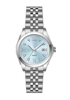 BESTKANG Womens Bracelet Watch Stainless Steel Quartz Watch Luminous Waterproof Watch Business Watches for Women (Blue)