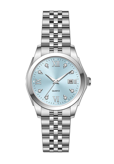 BESTKANG Womens Bracelet Watch Stainless Steel Quartz Watch Luminous Waterproof Watch Business Watches for Women (Blue)