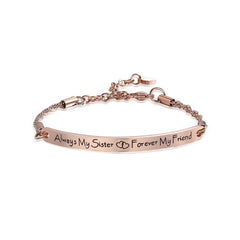 Customizable Always My Sister Forever My Friend Bracelet